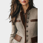 Women's Blazer Tailored Fit Tweed Design