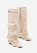 Isla | Pointed Toe Knee-High Slouch Boots