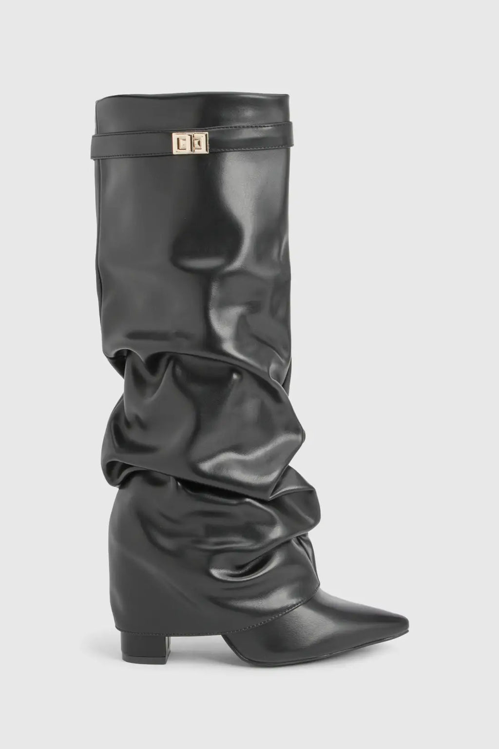Isla | Pointed Toe Knee-High Slouch Boots