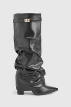 Isla | Pointed Toe Knee-High Slouch Boots