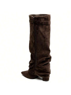 Isla | Pointed Toe Knee-High Slouch Boots