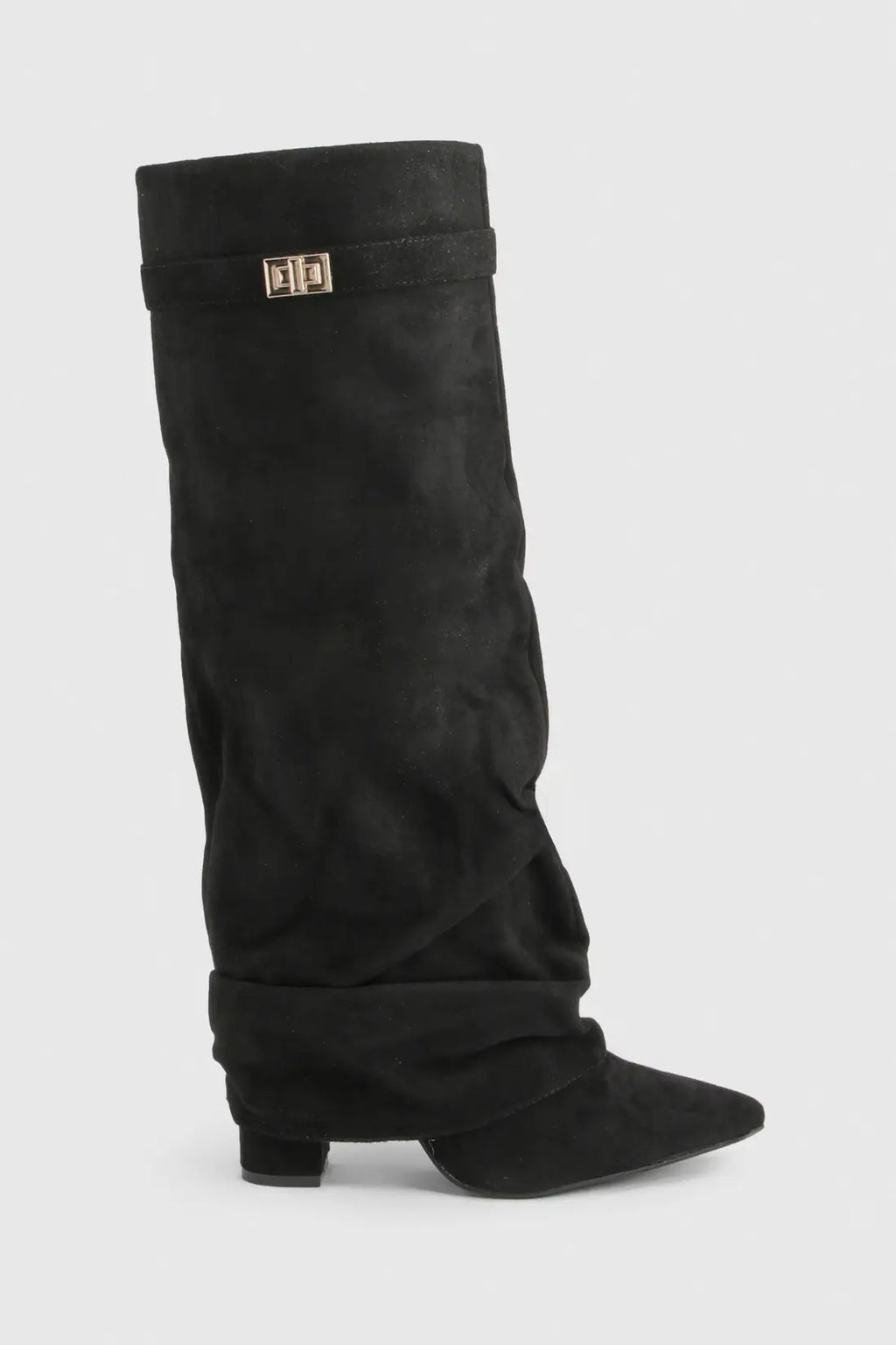 Isla | Pointed Toe Knee-High Slouch Boots