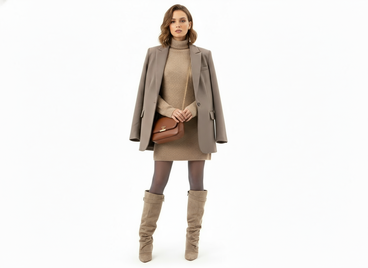 Isla | Pointed Toe Knee-High Slouch Boots