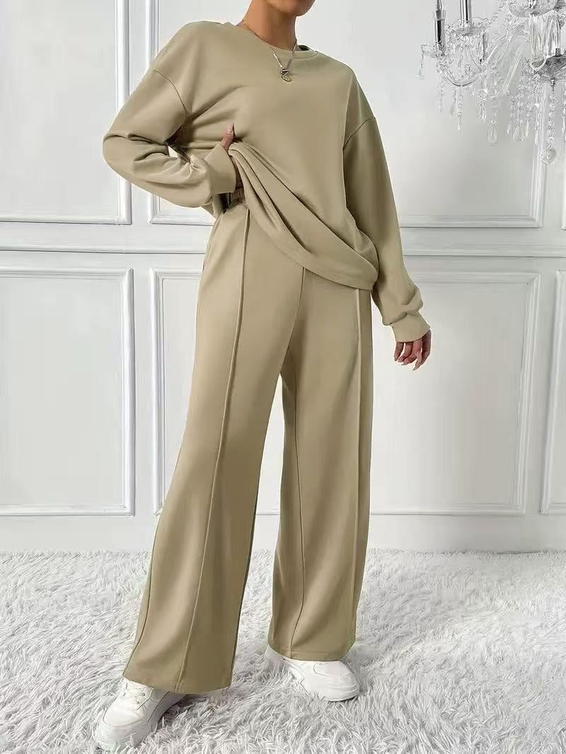 Hanne | Oversized Sweatshirt and High Waist Pants Set with Long Sleeves for Women