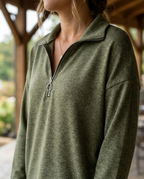 Winnie | Women's Collared Quarter-Zip Pullover Sweater