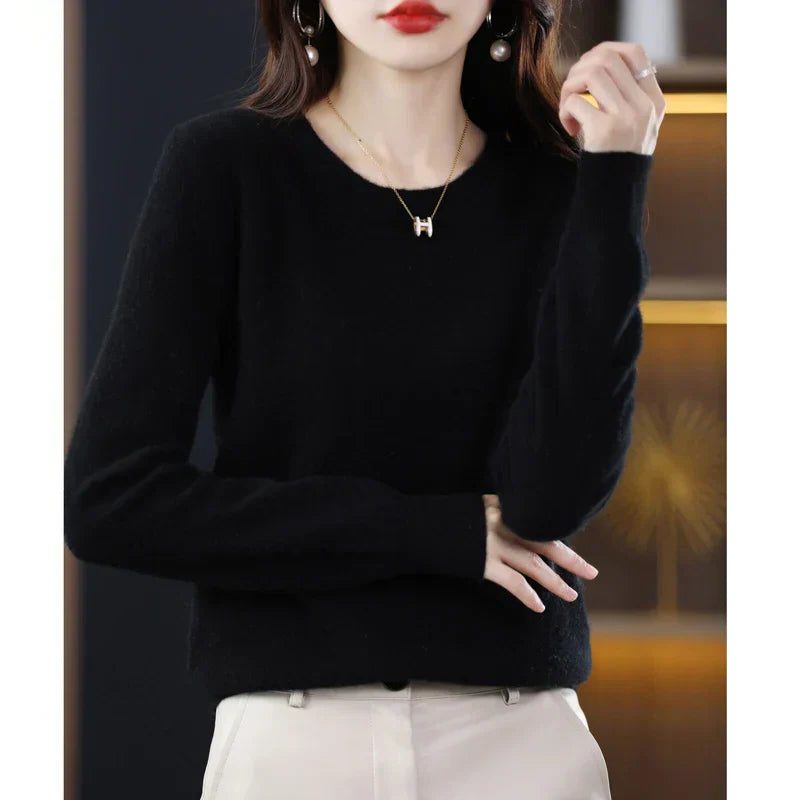 Lucetta | Crew Neck Cashmere Sweater for Women