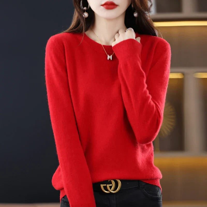 Lucetta | Crew Neck Cashmere Sweater for Women