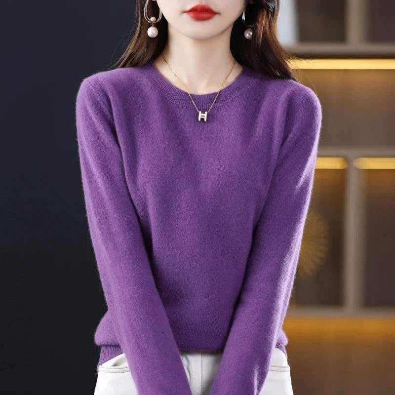 Lucetta | Crew Neck Cashmere Sweater for Women