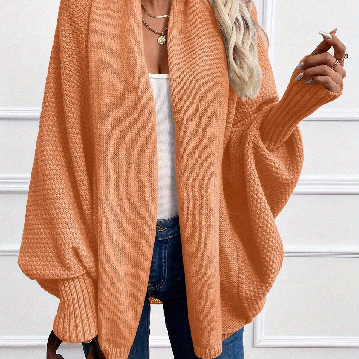 Marisol | Women's Draped Shawl-Collar Batwing Cardigan