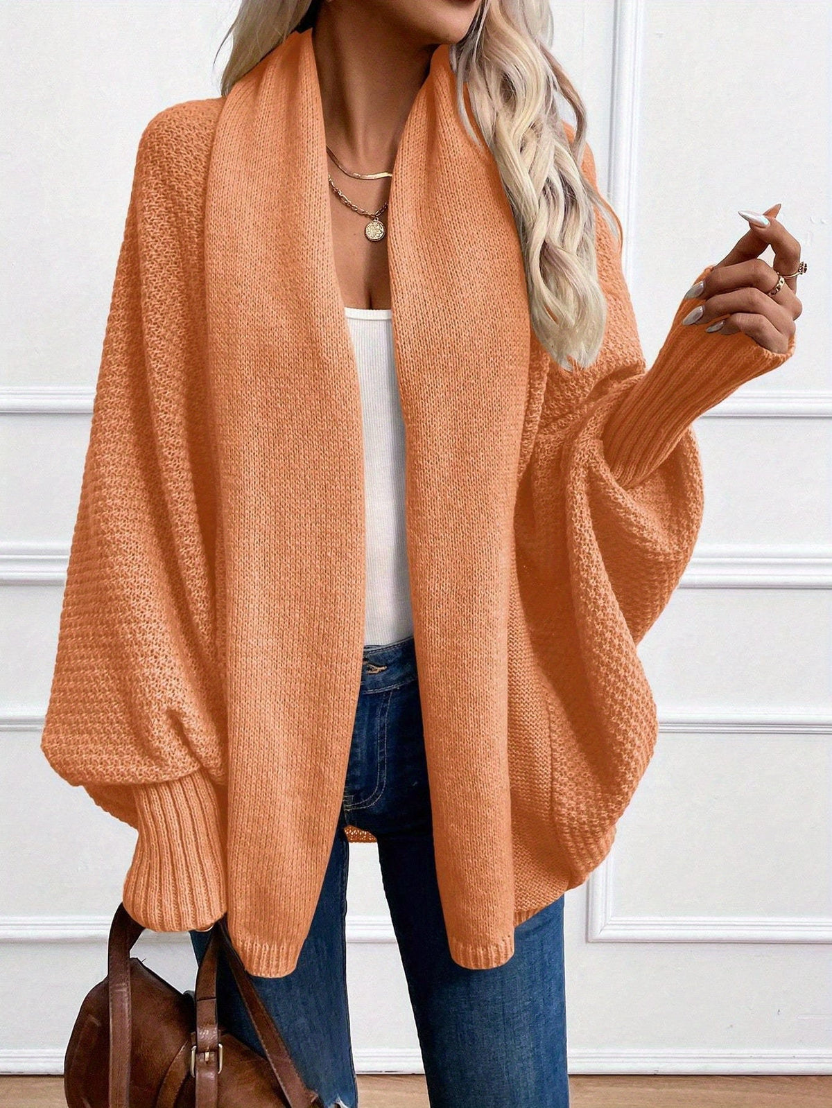 Marisol | Women's Draped Shawl-Collar Batwing Cardigan