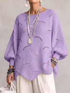 AMARA™ | Elegant Openwork Knit Sweater