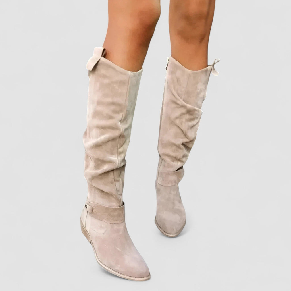 Eleanor | Women's Orthopedic Suede Knee-High Slouch Boots