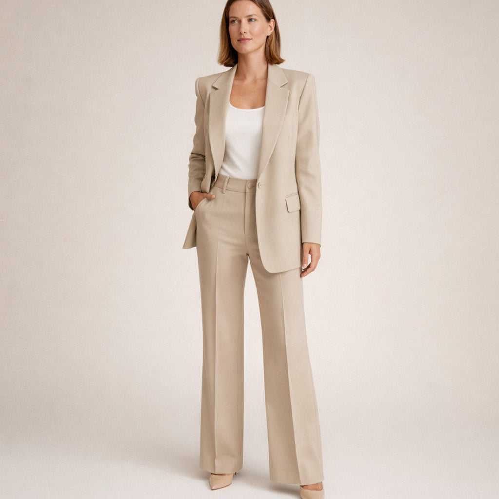 Aria | Women's Wide-Leg Flare Blazer Pant Suit Set